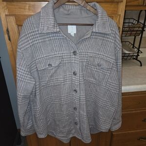 Joie Plaid Soft Shacket, XL